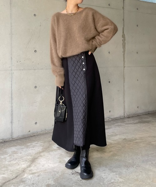 DOUDOU フレアスカート　ブラック DouDou（ドゥドゥ） フレアスカート FREE ブラック レディース