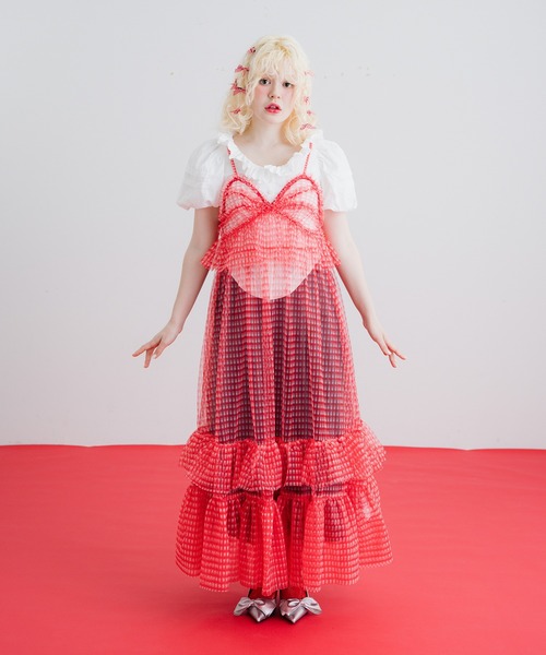 monepine ワンピース gingham check cami dress/ギンガムチェック