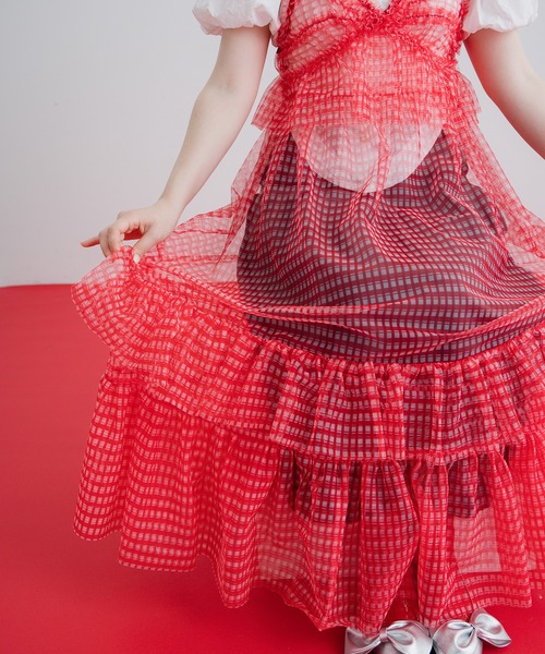 monepine ワンピース gingham check cami dress/ギンガム