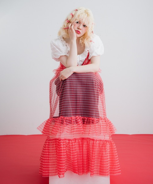 monepine ワンピース gingham check cami dress/ギンガムチェック