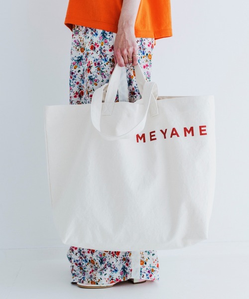 ❤️美品、トートバッグ❤️ MEYAME トートバッグ 「MEYAME/メヤメ」 キャンバス ビック 2WAY