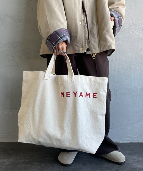 メメ出品 MEYAME トートバッグ 「MEYAME/メヤメ」 キャンバス ビック 2WAY
