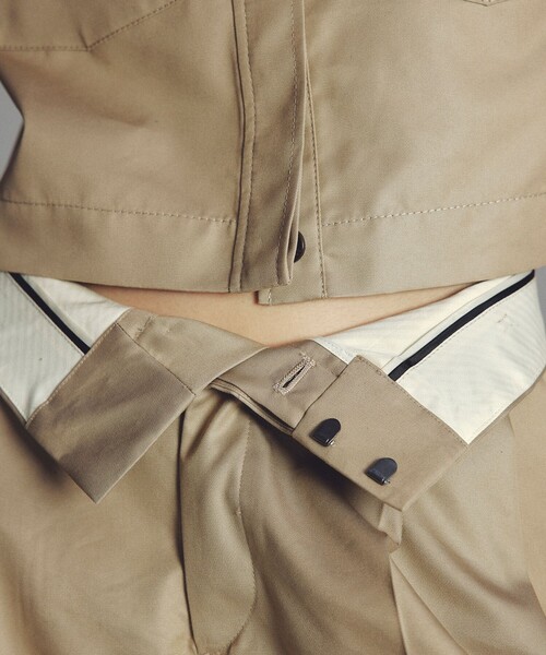 uncrave（アンクレイヴ） パンツ チノギャバジン ワイドトラウザー