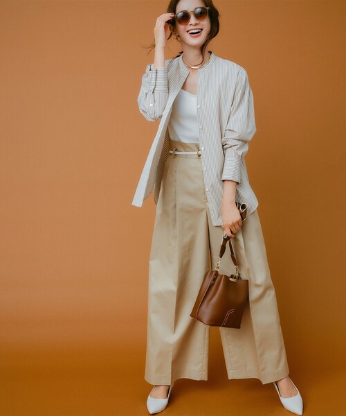 uncrave（アンクレイヴ） パンツ チノギャバジン ワイドトラウザー