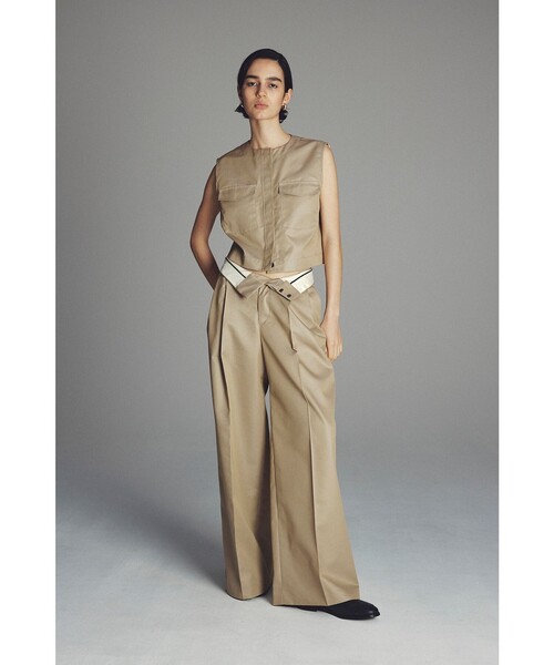 uncrave（アンクレイヴ） パンツ チノギャバジン ワイドトラウザー