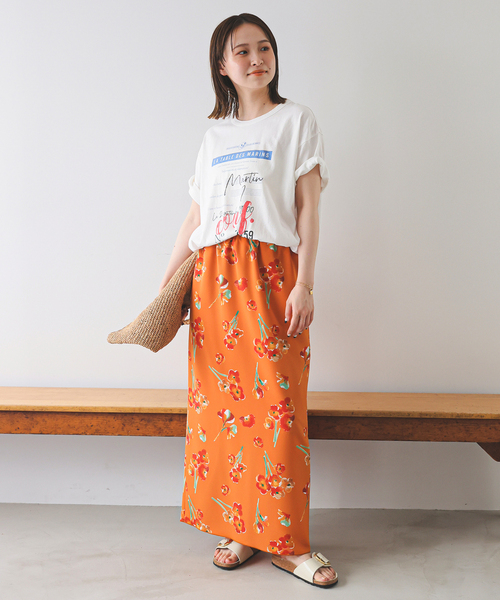 ⭐2025春夏⭐【新品タグ付】スローブイエナ▫USA コットンロゴプリントTEE セール】USAコットンロゴプリントTEE（Tシャツ/カットソー