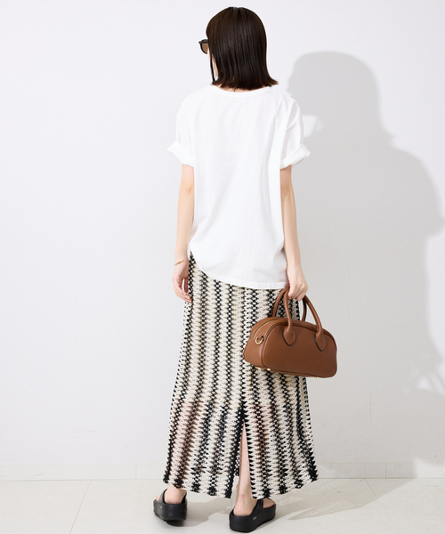 SLOBE IENA tシャツ USAコットンロゴプリントTEE レディース