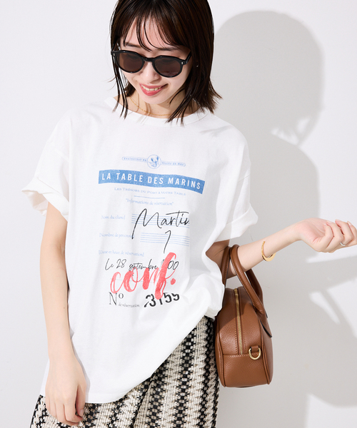 ♥IENA♥ イエナ 英字プリント Tシャツ 綿100% 日本製 SLOBE IENA｜USAコットンロゴプリントTEE | Rakuten Fashion
