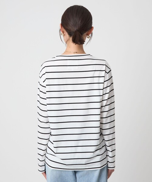 To b. by agnes tシャツ 「To b.コラボ」ロゴ ロングスリーブ T