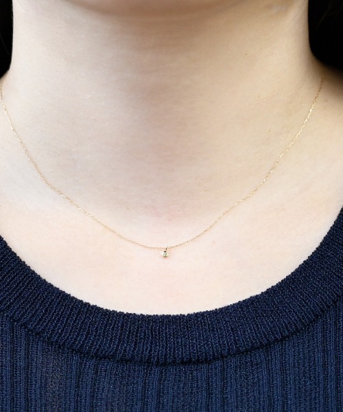 sowi ネックレス K10 誕生石 シンプル ネックレス レディース