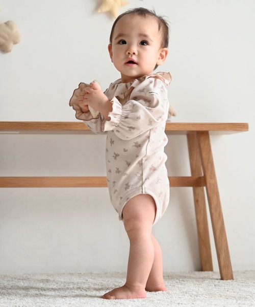 PUPPAPUPO（プッパプーポ） ベビー服 ロンパース 衿フリル 長袖