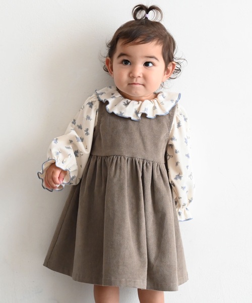 PUPPAPUPO（プッパプーポ） ベビー服 ロンパース 衿フリル 長袖