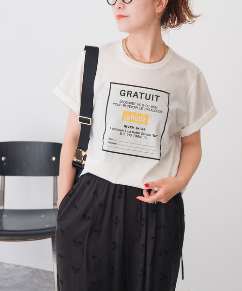 Spick＆Span tシャツ La Hutte / ラ ユット ロゴTee レディース