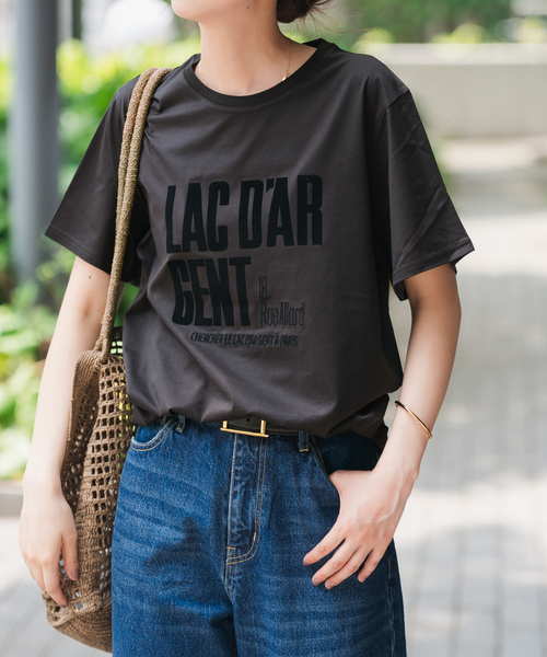 スピック＆スパン　La Hutte 天竺Tシャツ 新品 スピックアンドスパン La Hutte/ラ ユット シルケット天竺