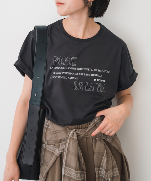 Spick＆Span tシャツ La Hutte / ラ ユット ロゴTee レディース