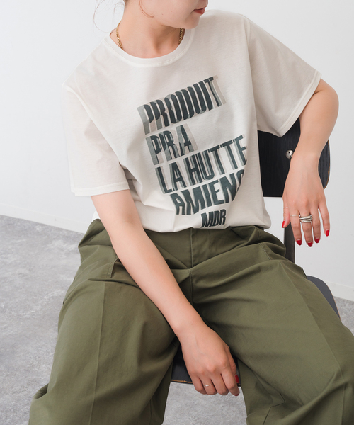 Spick＆Span tシャツ La Hutte / ラ ユット ロゴTee レディース