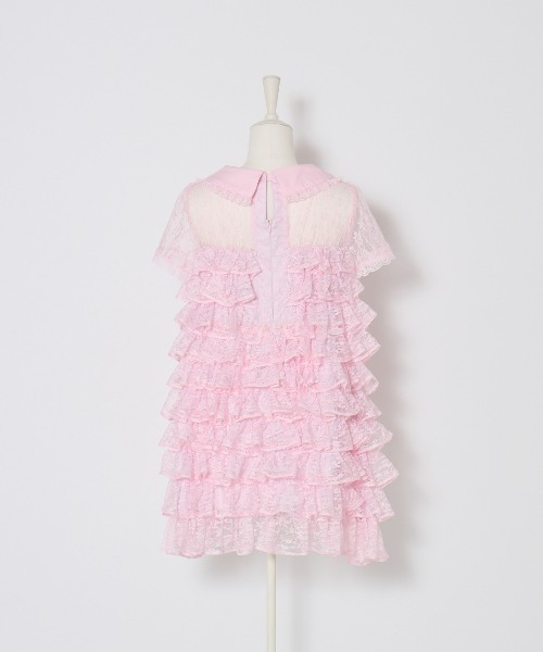AVENCHUMU ワンピース Full of frills lace tiered one piece