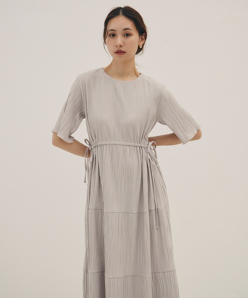 「RANDEBOO」 半袖ワンピース FREE ライトグレー レディース_画像5