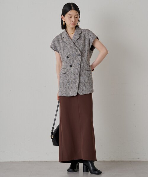 ベスト ジレ キャップスリーブWジレ レディース Loungedress ベスト ジレ キャップスリーブWジレ レディース