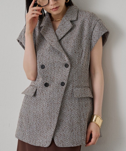 Loungedress ベスト ジレ キャップスリーブWジレ レディース