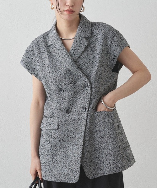 Loungedress ベスト ジレ キャップスリーブWジレ レディース