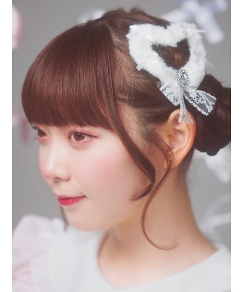 Ank Rouge（アンクルージュ） ヘアピン ファーのハートピン : ZOZOTOWN