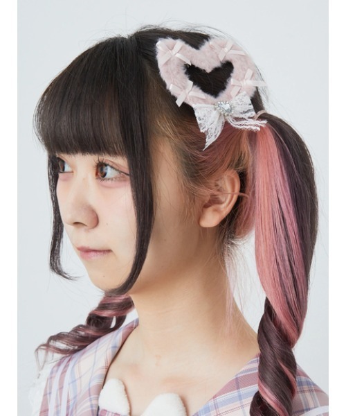 Ank Rouge（アンクルージュ） ヘアピン ファーのハートピン : ZOZOTOWN