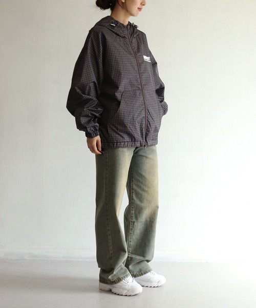 WESTSEA（ウエストシー） ブルゾン アウター 総チェック柄 フード付