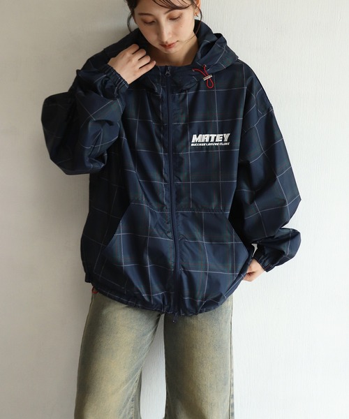 WESTSEA（ウエストシー） ブルゾン アウター 総チェック柄 フード付