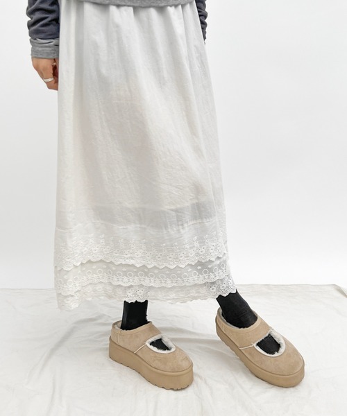 Shoes in Closet（シュークロ） スリッポン 軽量厚底 もこもこファー