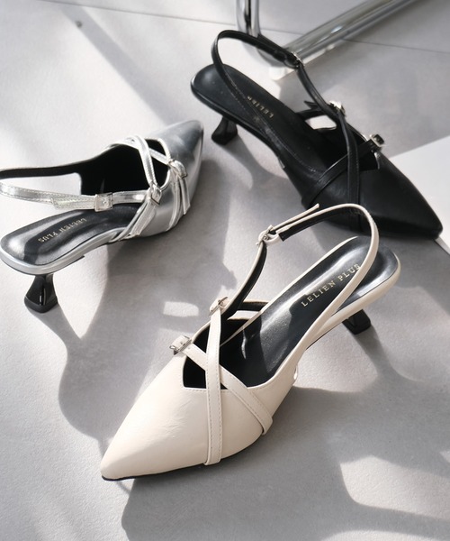 「AmiAmi」 「LELIEN PLUS」ヒールサンダル L ブラック レディース_画像2