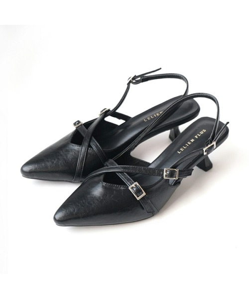 「AmiAmi」 「LELIEN PLUS」ヒールサンダル L ブラック レディース_画像3