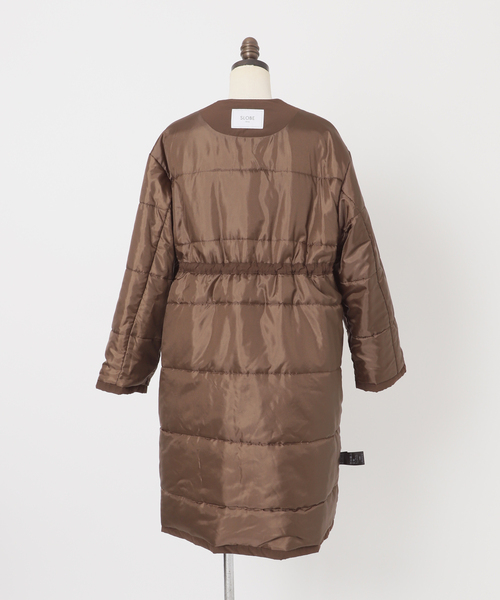 SLOBE IENA〈36〉ノーカラーコート SLOBE IENA 「SLOBE IENA」 ノーカラーコート 36 ベージュ