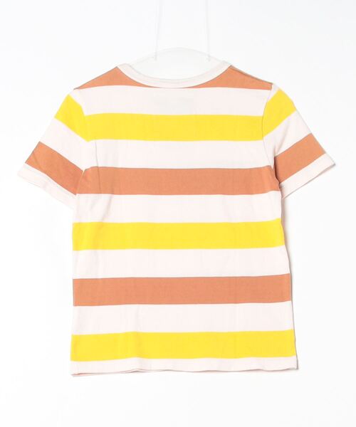 「Bonjour Girl」 ボーダー柄半袖Tシャツ FREE イエロー レディース_画像2