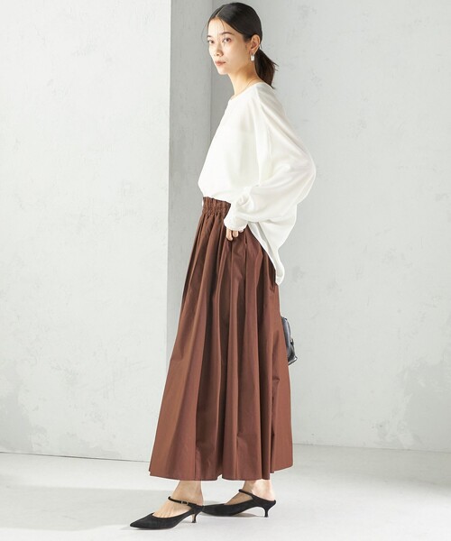 SHIPS（シップス） スカート 「手洗い可能」タイプライター チンツ