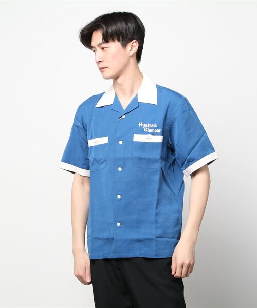 「HYSTERIC GLAMOUR」 半袖シャツ MEDIUM ブラック メンズの画像