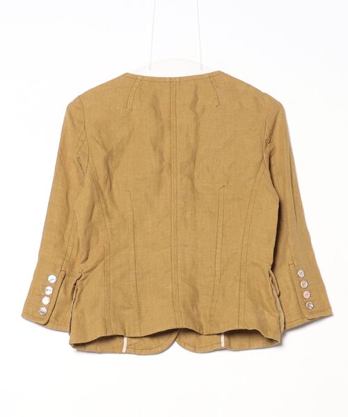 「BEATING HEART」 ノーカラージャケット 1 ベージュ レディース_画像2