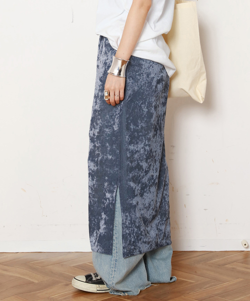 「AP STUDIO」 タイトスカート 38 ライトグレー レディース_画像2