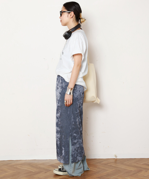 「AP STUDIO」 タイトスカート 38 ライトグレー レディース_画像4