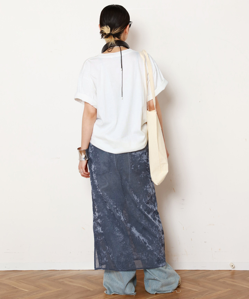 「AP STUDIO」 タイトスカート 38 ライトグレー レディース_画像5