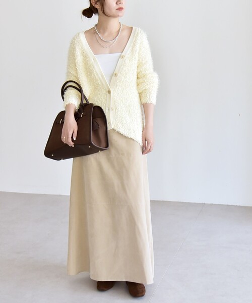 quaranciel カーディガン quaranciel:「手洗い可能」ネップツイード V