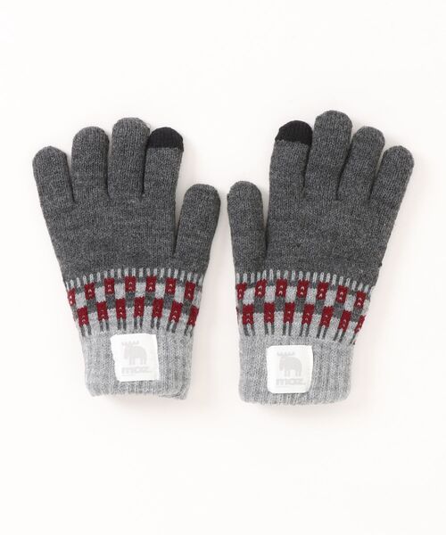 モワティエ　手袋 moz（モズ） 手袋 レディース雪柄裏ボアグローブ スマホ対応 / 662