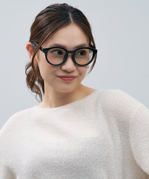 Zoff（ゾフ） サングラス SUNCUTGlasses/UV100%CUT ボストン型 クリア