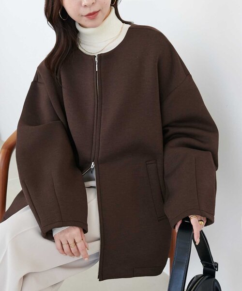 Discoat（ディスコート） カーディガン ダンボールダブルジップ