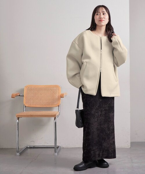 Discoat（ディスコート） カーディガン ダンボールダブルジップ