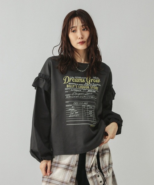 GLOBAL WORK（グローバルワーク） トレーナー スウェット フリル