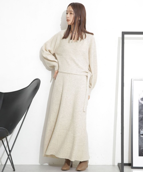 「CASA FLINE」 コンビワンピース FREE チャコール レディース_画像7