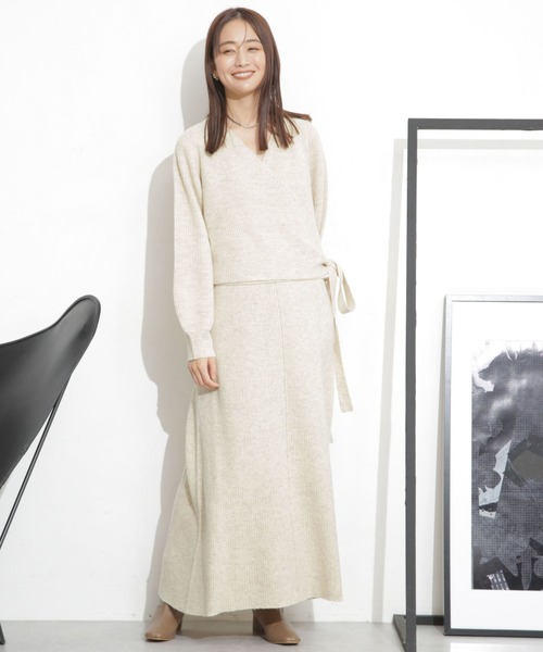 「CASA FLINE」 コンビワンピース FREE チャコール レディース_画像8