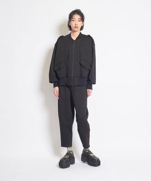 「gomme」 スウェットパンツ MEDIUM チャコールグレー レディース_画像2