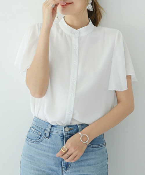 「Miniministore」 半袖ブラウス FREE ラベンダー レディース_画像4